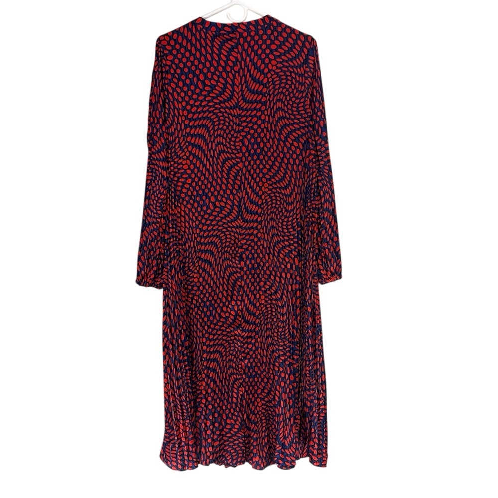 Scoop Blouson Sleeve Belted Midi Dress - Picture 4 of 7